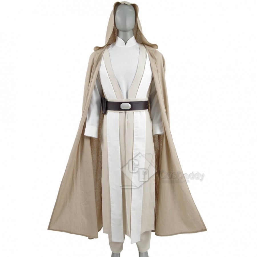 Star Wars Old Luke Skywalker Cosplay Jedi White Costume — free download